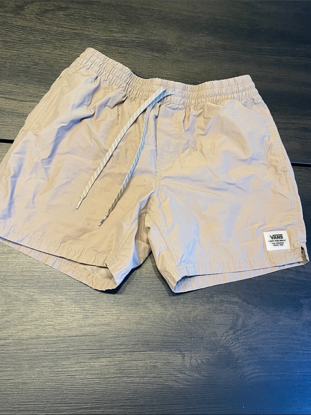 Vans Men's Light Beige Athletic Drawstring Shorts